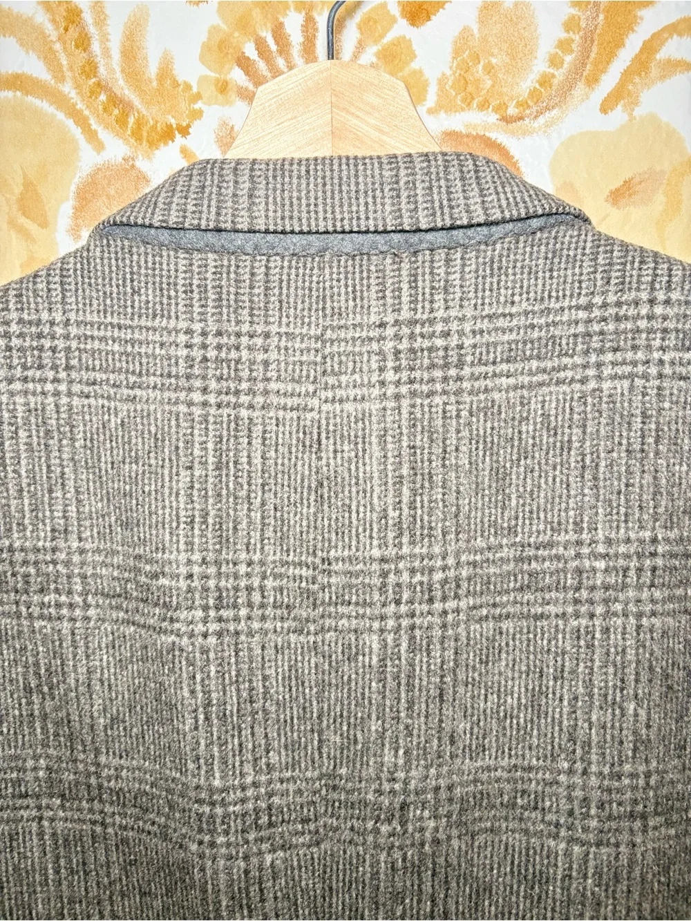 Nordstrom 100% Camel Hair Gray Glen Plaid Blazer | Luxury Men's Sport Coat